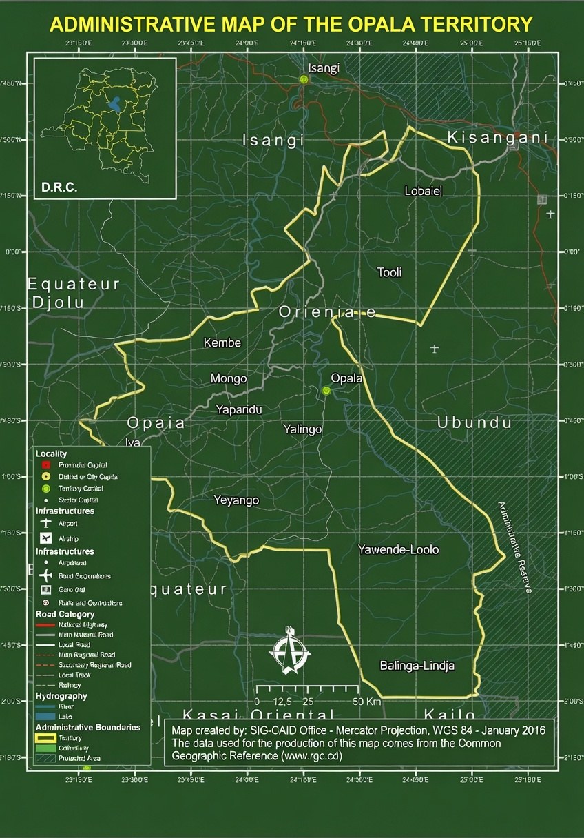 Administrative Map of the Opala Territory